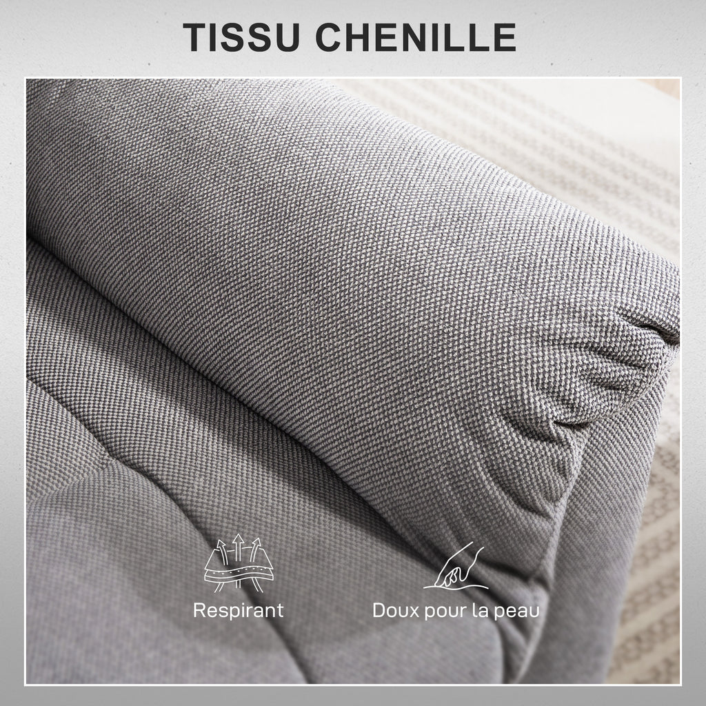 Fauteuil releveur électrique avec fonction massage et chauffage, fauteuil relax électrique dossier inclinable gris foncé-8