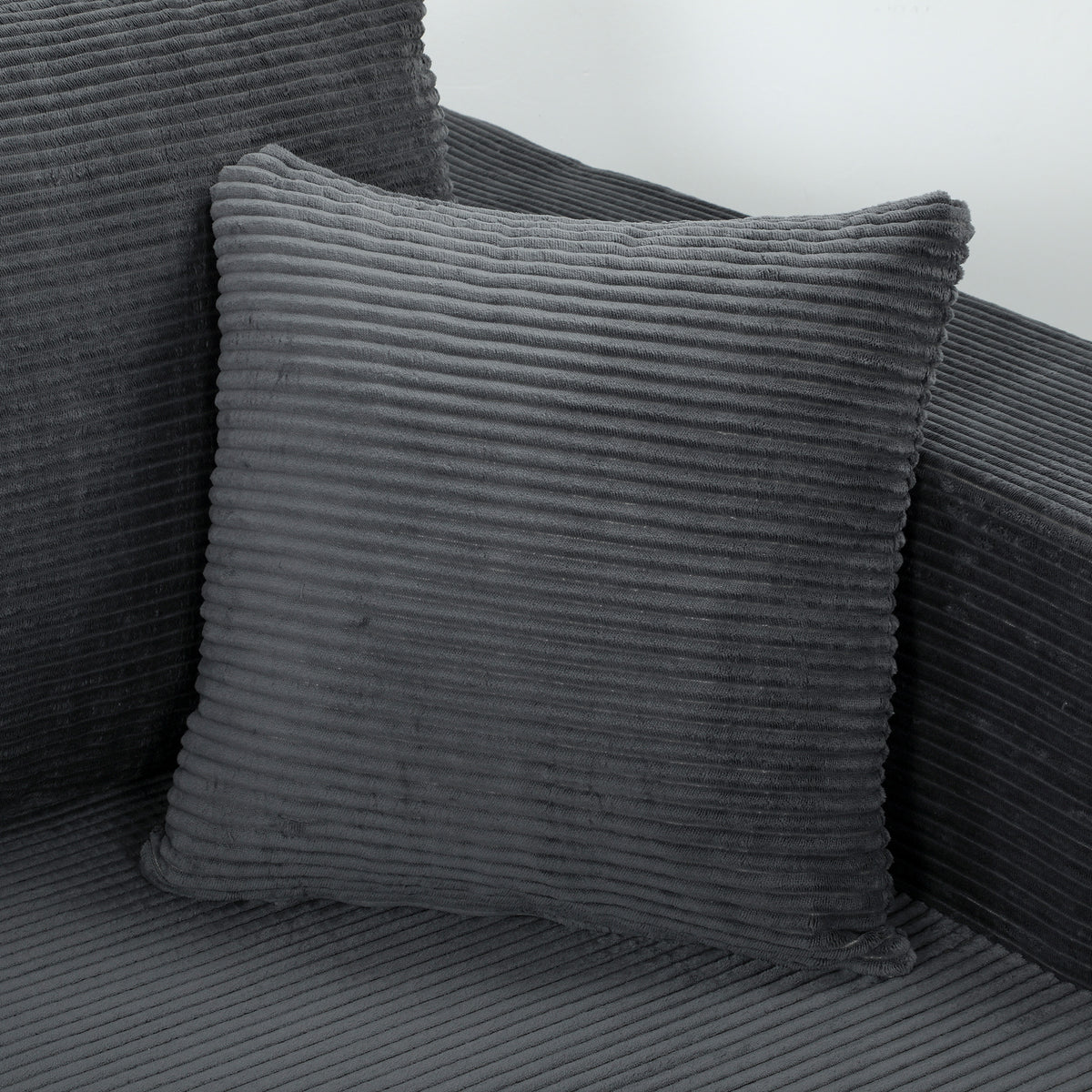 Canapé Modulaire en U 4 Places, 2 Méridiennes, Canapé 2 Places, 6 Coussins, Sans Montage, 369 x 152 x 78 cm, Gris-9