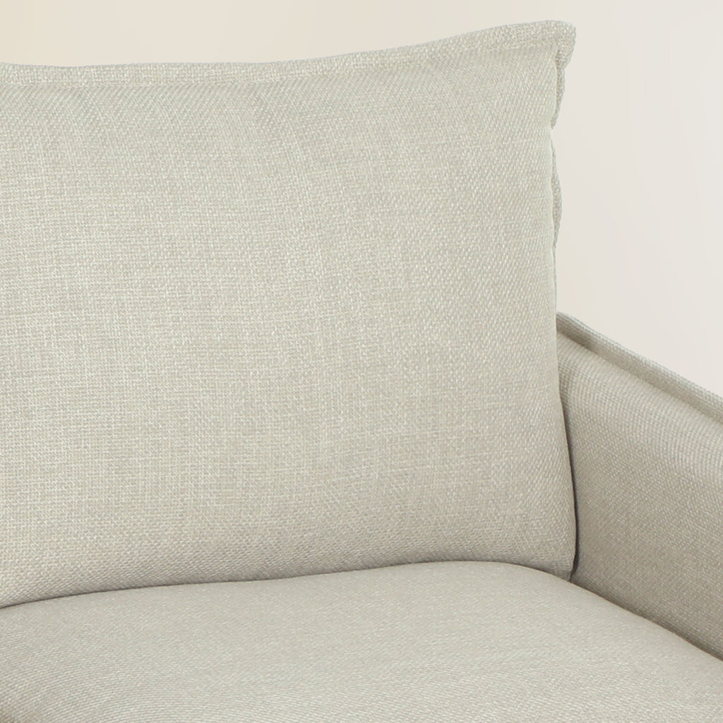 Canapé 3 places avec pouf de rangement, canapé d'angle modulable 212 cm, coussins à ressorts, tissu en lin, crème-8