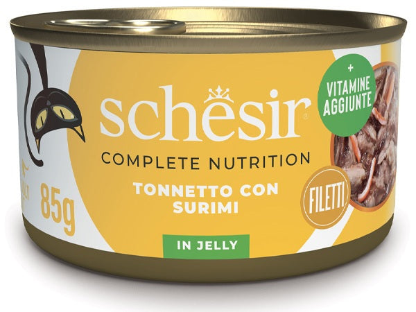 SCHESIR COMPLETE NUTRITON JELLY TONNETTO CON SURIMI 85 GR.