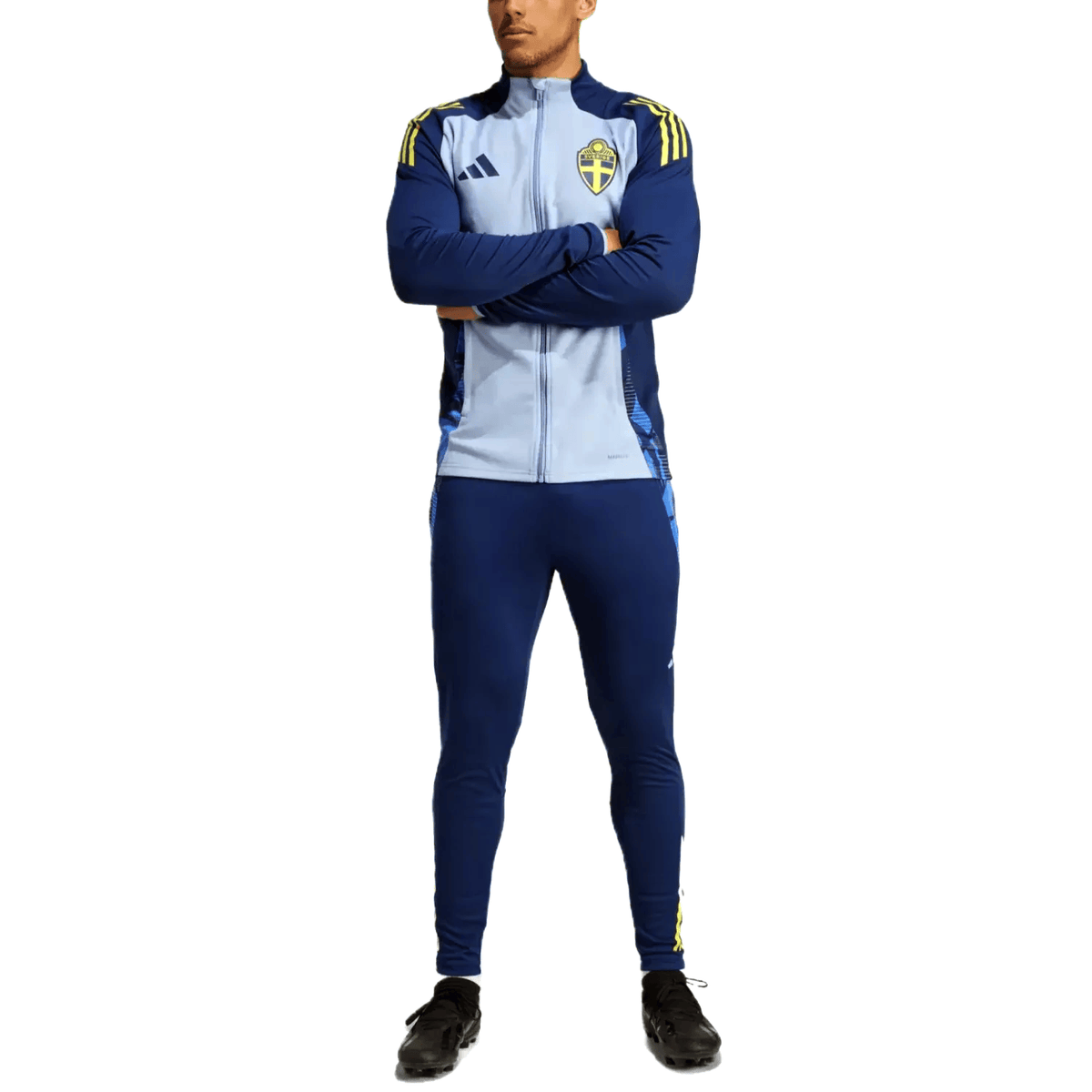 Sweden training bench soccer tracksuit 2024/25 - Adidas-3