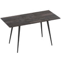 Table à manger pliante table extensible 120-160 cm jusqu'à 6 à 8 personnes avec pieds en acier, gris-0