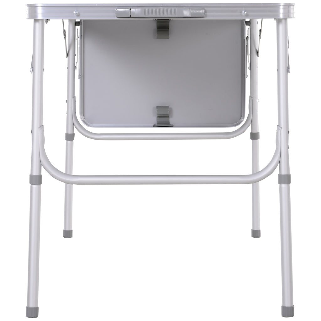 Table Pliante Table de Camping Table de Jardin avec rallonge Hauteur réglable Aluminium MDF Imitation Bambou-8