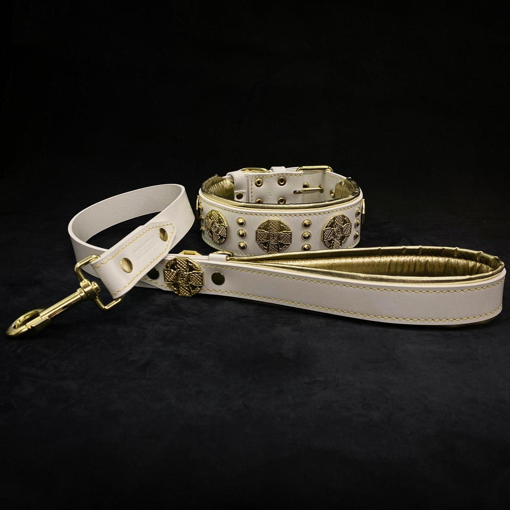 The “Maximus” Collar — White & Gold-1