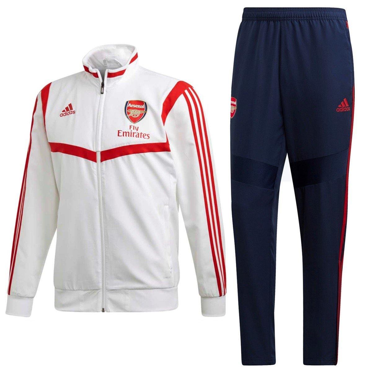 Arsenal presentation Soccer tracksuit white/navy 2020 - Adidas-0