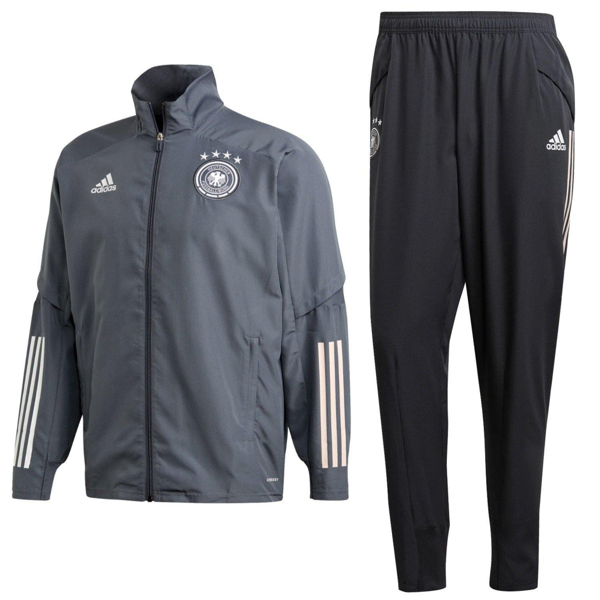Germany grey presentation Soccer tracksuit 2020/21 - Adidas-0