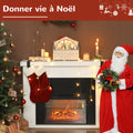 Calendario dell’Avvento di Natale con villaggio in legno, 24 cassetti e 15 LED