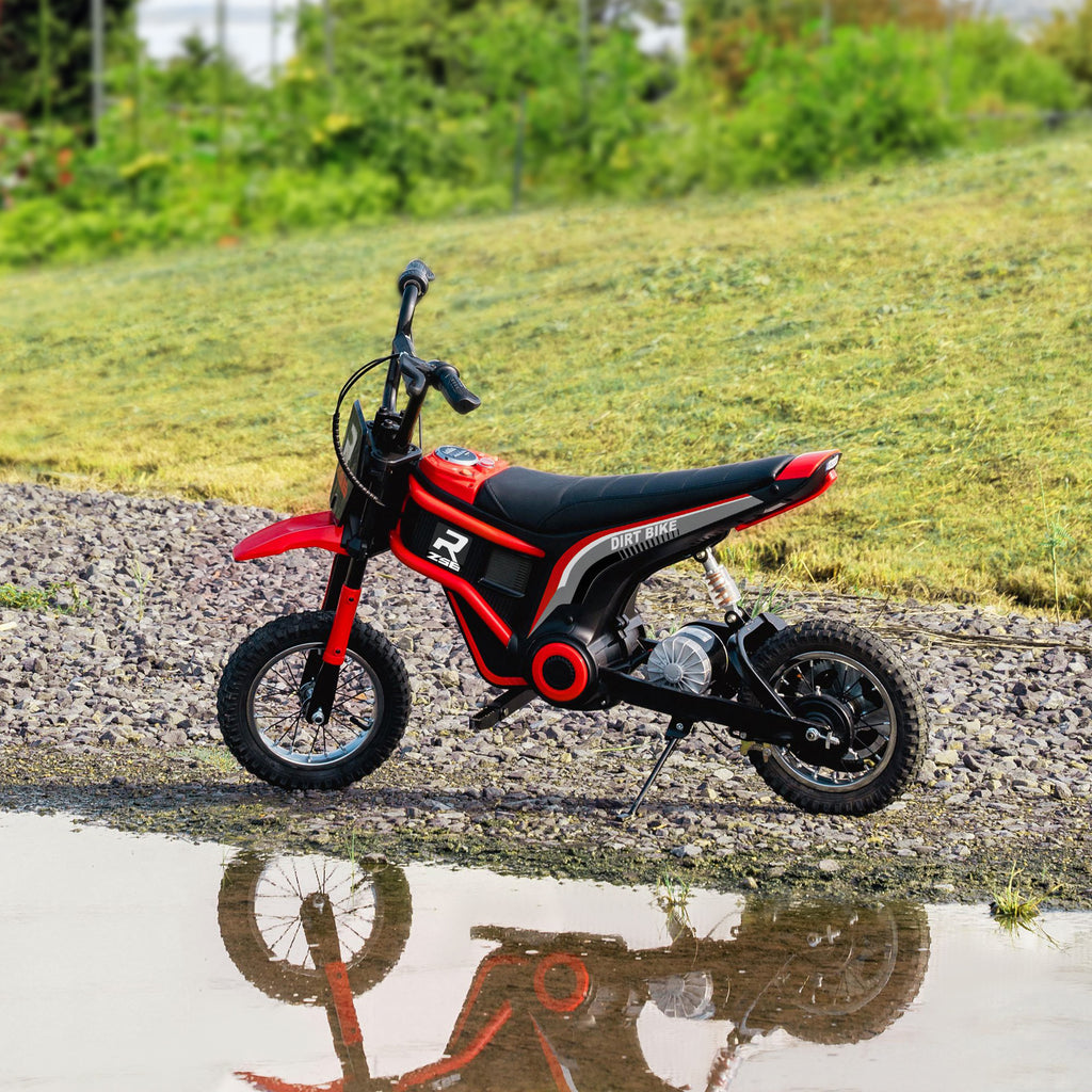 Moto cross électrique enfant moto électrique enfants moteur 350 W batterie 12V 8-16 km/h pneus gonflables 12'' rouge-9