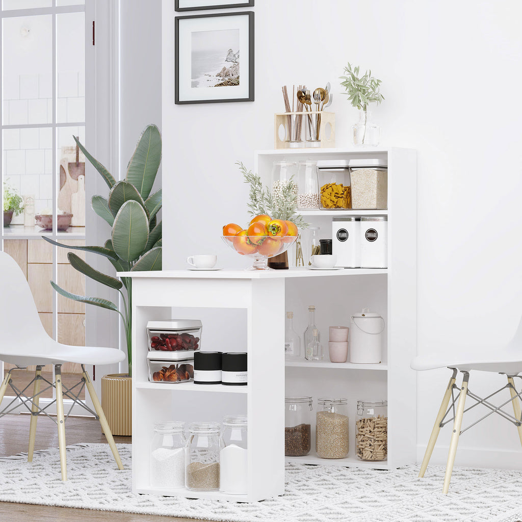Bureau informatique, bureau avec rangement, 6 compartments ouverts, table d'ordinateur pour chambre, studio, 120-7