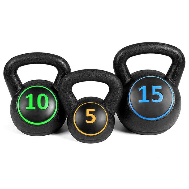 Set di 3 kettlebell per allenamento