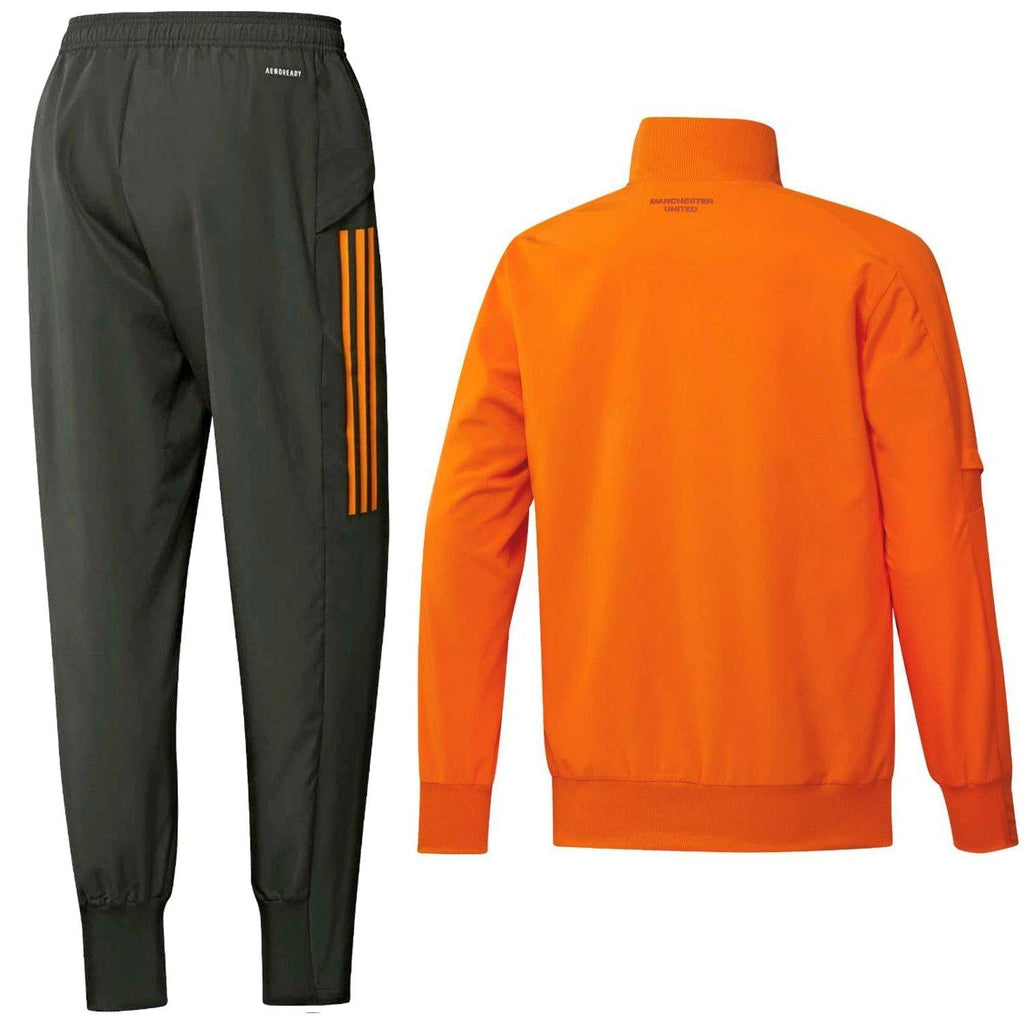 Manchester United orange presentation Soccer tracksuit 2021 - Adidas-1
