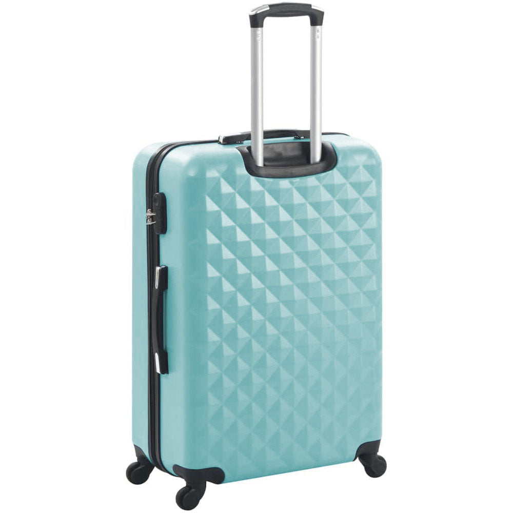 Set di valigie rigide verde menta con beauty case