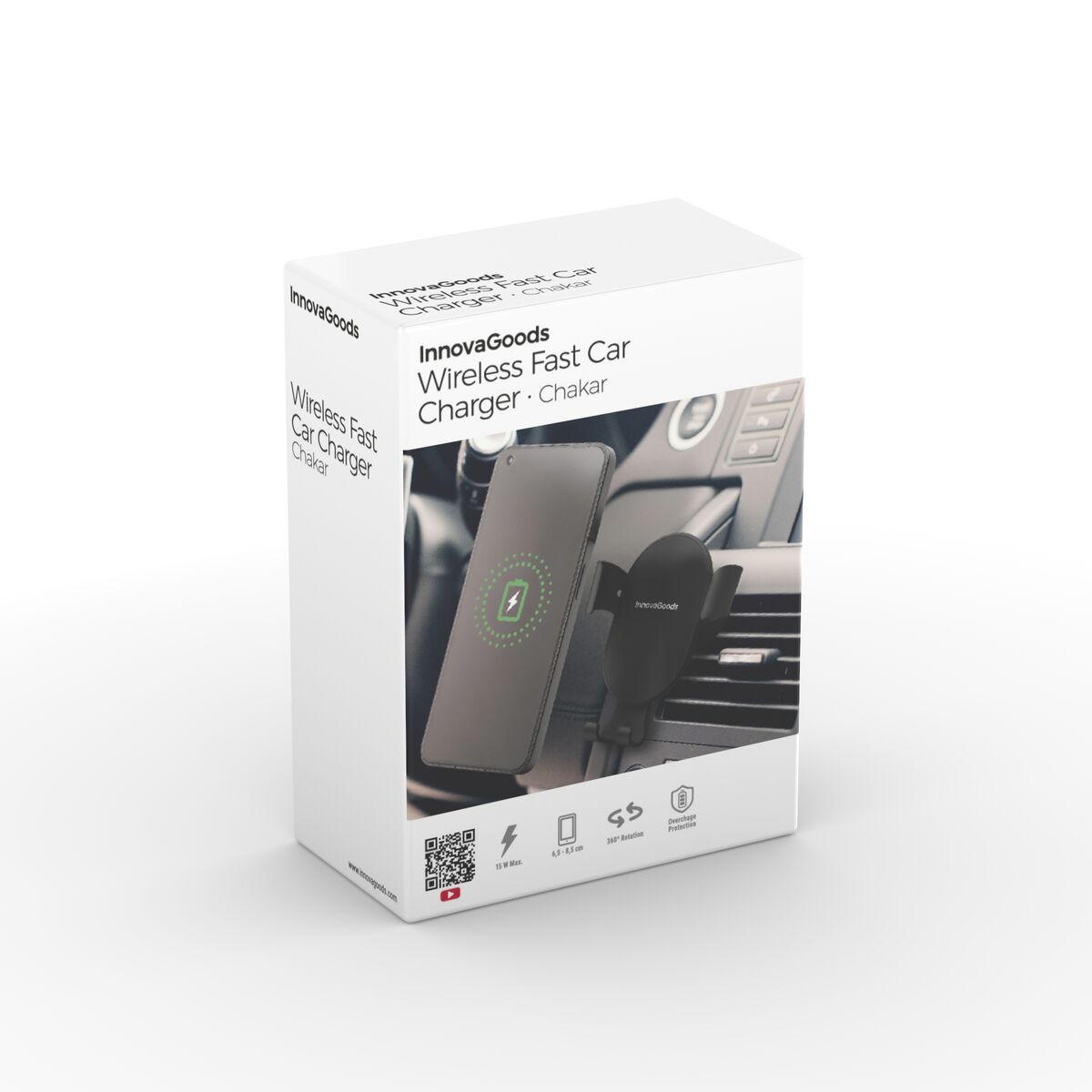 Wireless Fast Charging Phone Holder for Cars Chakar InnovaGoods-1