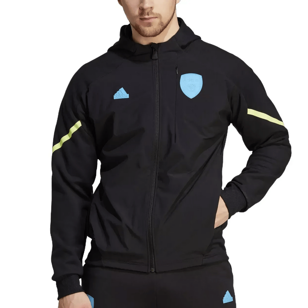 Arsenal FC black pre-match presentation jacket 2023/24 - Adidas-0