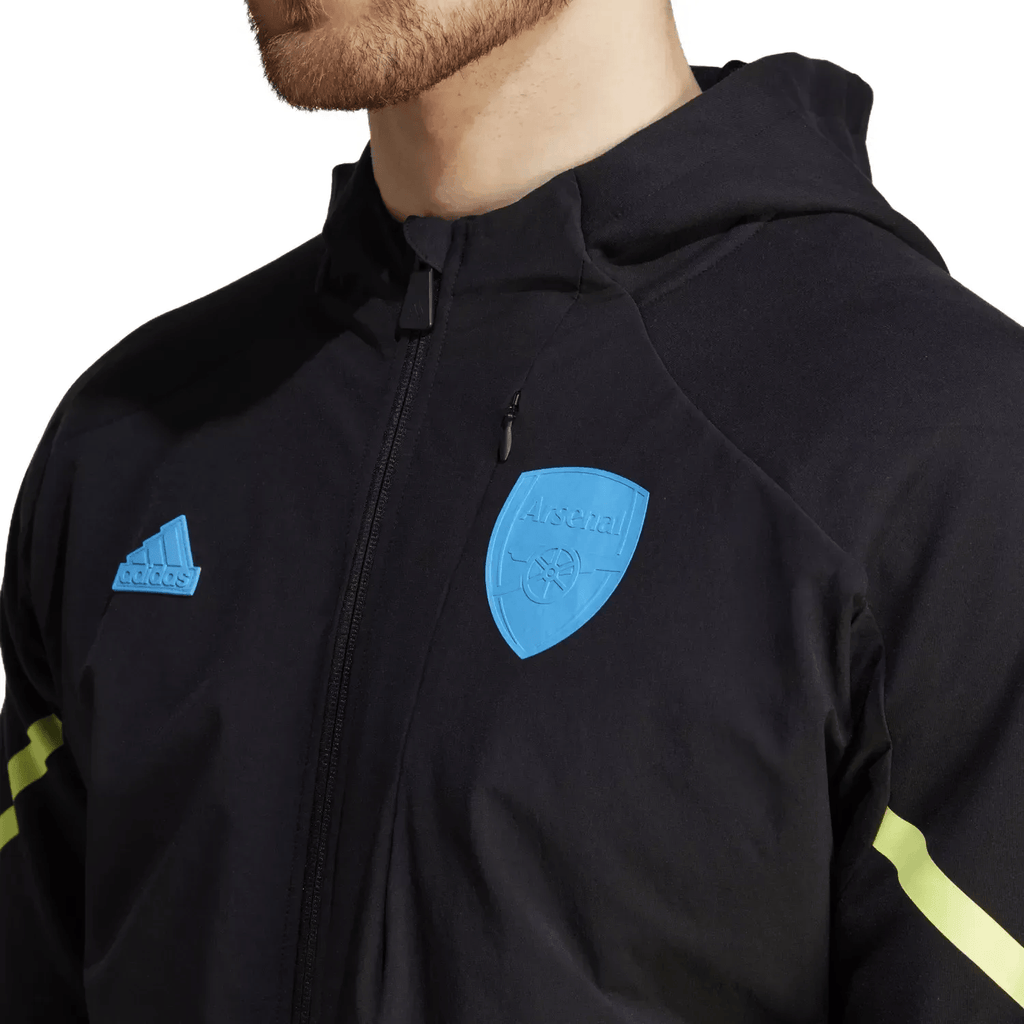 Arsenal FC black pre-match presentation tracksuit 2023/24 - Adidas-4