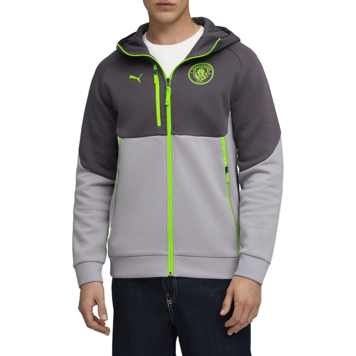 Manchester City Pumatech Fleece presentation tracksuit 2025/26 - Puma-1