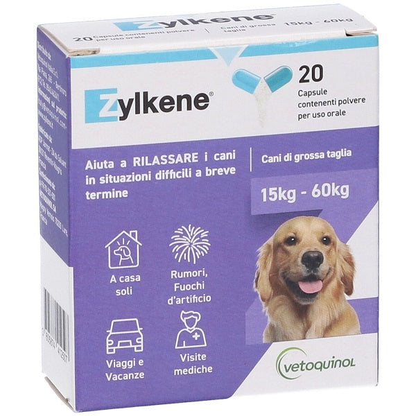 VETOQUINOL ZYLKENE 15-60 KG. / 450 GR. - 20 CPR.