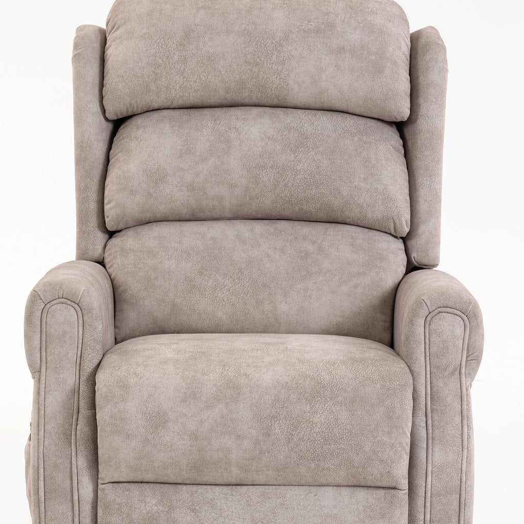 Fauteuil releveur électrique massage par vibrations et chaleur, fauteuil relax électrique en velours, 80x160x82cm, beige-8