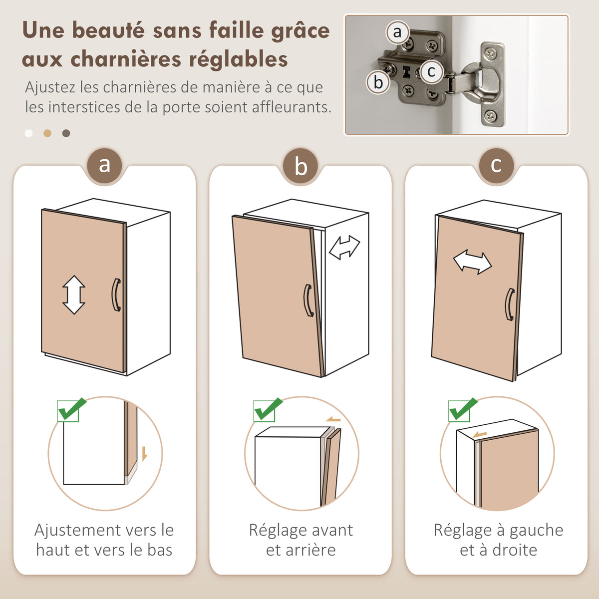 Buffet de cuisine haut 5 portes dont 2 portes vitrées et 1 tiroir, 1 niche centrale - hauteur 180 cm blanc-6