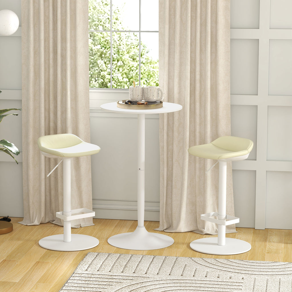 Table de bar ronde table de bistro mange-debout table de cuisine style contemporain plateau peint et cadre en acier-1