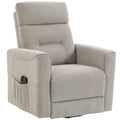 Fauteuil Releveur Électrique Massage Vibration et Chaleur, Fauteuil Relax Électrique, Dossier Inclinable, Chenille, Gris-0