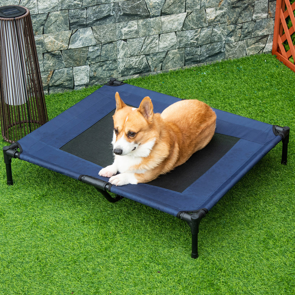 Lit sur pieds lit pour chien chat lit de camp lit surélevé aniamux tissu Oxford textilène micro-perforé acier-1