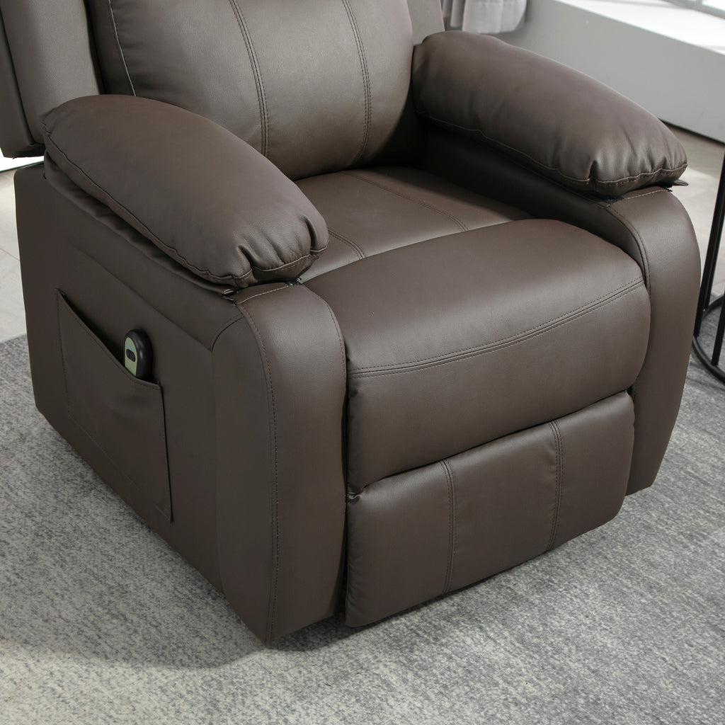 Fauteuil releveur électrique fauteuil relax électrique avec repose-pied télécommande et 2 pochettes 76x90x105cm marron-7