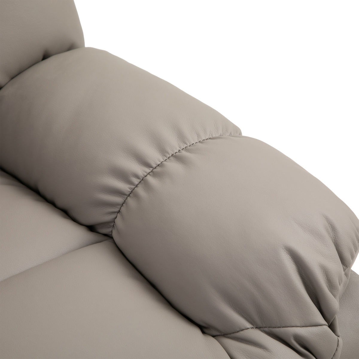 Fauteuil de massage fauteuil de relaxation massant avec dossier inclinable manuellement et repose-pied fauteuil TV revêtement synthétique télécommande incluse gris-8