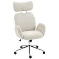 Chaise bureau ergonomique, fauteuil de bureau pivotant, hauteur réglable, appui-tête réglable, fonction bascule, gris-0
