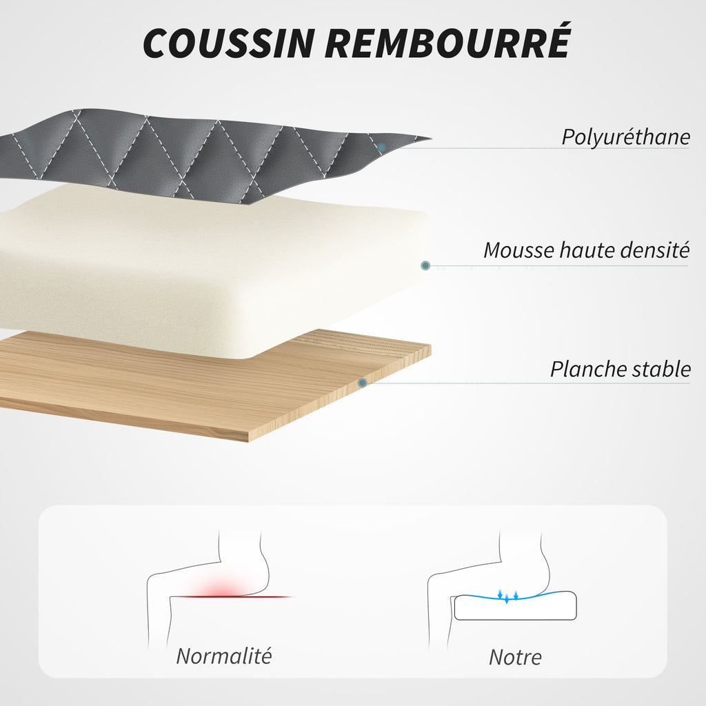 Fauteuil de bureau, chaise bureau ergonomique avec accoudoirs relevables, hauteur réglable, fonction de bascule, gris-4
